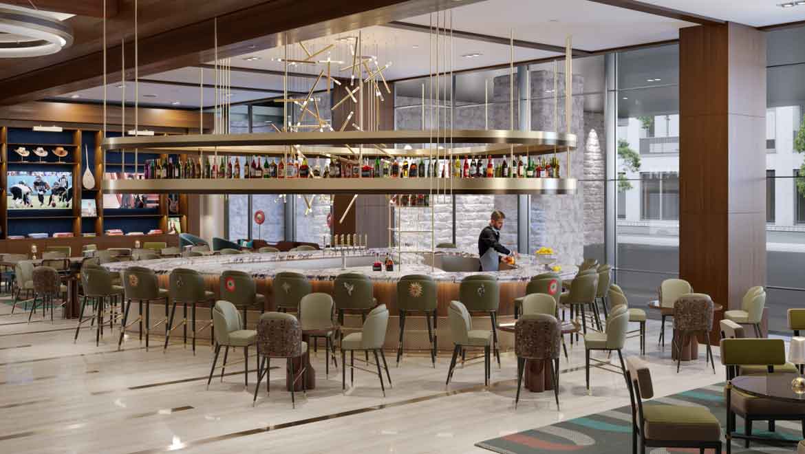 Rendering of bar interior